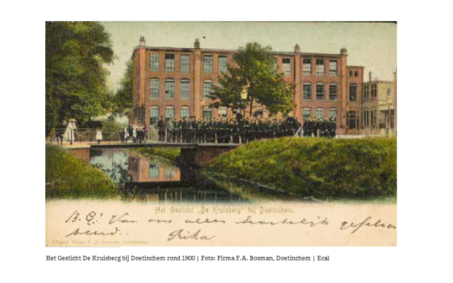 Prent van het Gesticht De Kruisberg bij Doetinchem rond 1900 Foto Firma F.A. Bosman Prent van het Gesticht De Kruisberg bij Doetinchem rond 1900 Foto Firma F.A. Bosman
