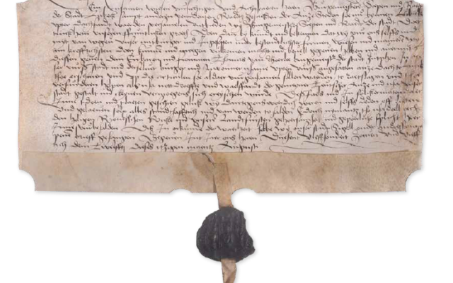 Afbeelding van de volmachtsbrief van Doetinchem voor Zutphen voor de Hanzedag te Luebeck van 1557 ECAL 0261 inv. nr. 504 Afbeelding van de volmachtsbrief van Doetinchem voor Zutphen voor de Hanzedag te Luebeck van 1557 ECAL 0261 inv. nr. 504